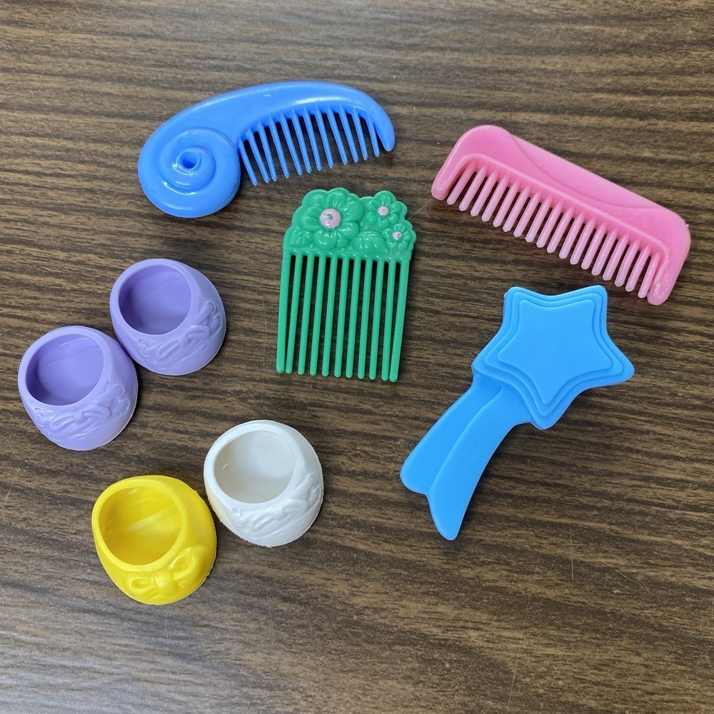 My Little Pony Vintage Accessories Lot: Combs Brush Shoes G1
